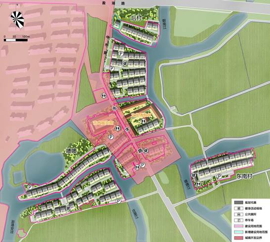圖12 嘖噢、后村、東南村居民點規劃平面圖